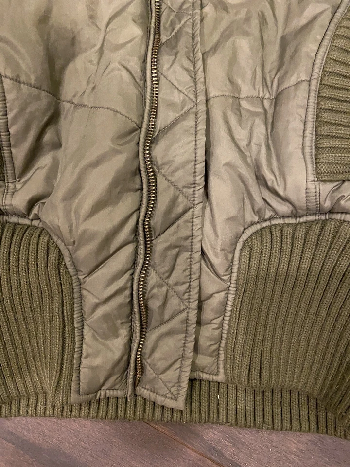 Arizona Jean Co Puffer Jacket Wool Trimmed Army Green warmest Extra Large Extra - Image 4 of 4