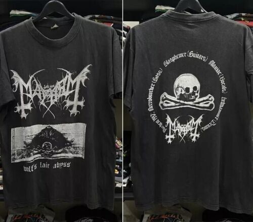 1997s Mayhem Wolf's Lair Abyss Metal Tour T-shirt Reprint AN40955