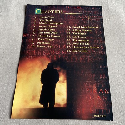 Nostradamus (DVD 2000) W/ Insert Rare OOP Rob Estes Joely