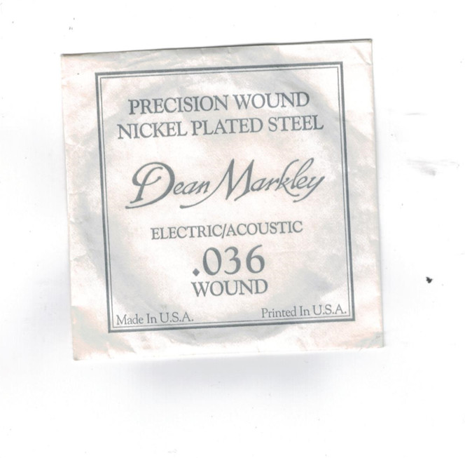 DEAN MARKLEY Une corde 036 Nickel Steel pour Guitare Eéélectrique ou Acoustique