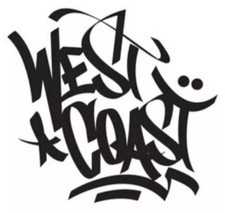 WEST COAST VINYL STICKER FOR CAR, WALL, WINDOW, CLASSIC LOS ANGELES 4INCH
