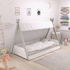 Kinderbett Tipi Weiss Indianerzelt Bett 90x0 Fur Kinder Jugendbett Lattenrost Ebay