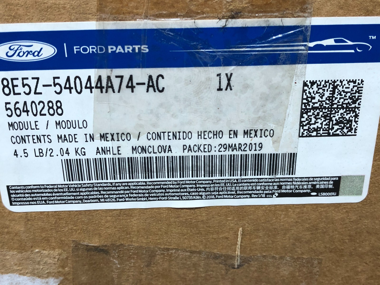 GENUINE FORD INSTRUMENT PANEL Passenger Inflator Module - Ford 