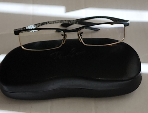 Ray-Ban RB8406 2718 Eyeglasses Frame Black & Gunmetal Rectangular Half Rim 140mm - Picture 13 of 13