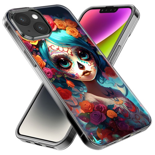 For Apple iPhone 12 Shockproof Case Day of the Dead Skull Girl - Bild 2 von 6
