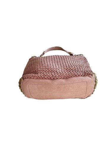 Borsa Donna Vera Pelle Intrecciata Borchie MADE IN ITALY - Foto 10 di 10