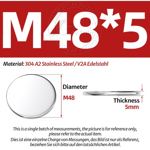 Ø 6-80 mm Ronde Edelstahl Scheibe Platte Rund Blech V2A Geschliffen Dicke 1-5 mm - Picture 181 of 223