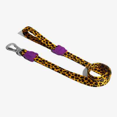 Zee.Dog Honey Bee Yellow Purple Dog Leash | Durable, Comfortable, Security Lock