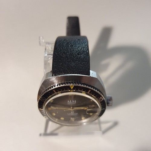 Wristwatch vintage man "Alsi Suisse" Mod. SUBMARINE 17 Mechanical Skindiver - Picture 6 of 12