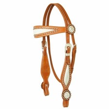WESTERNTRENSE + ZÜGEL KOPFSTÜCK Westernzaum Trense Showzaum *Sheldon* div. Gr.