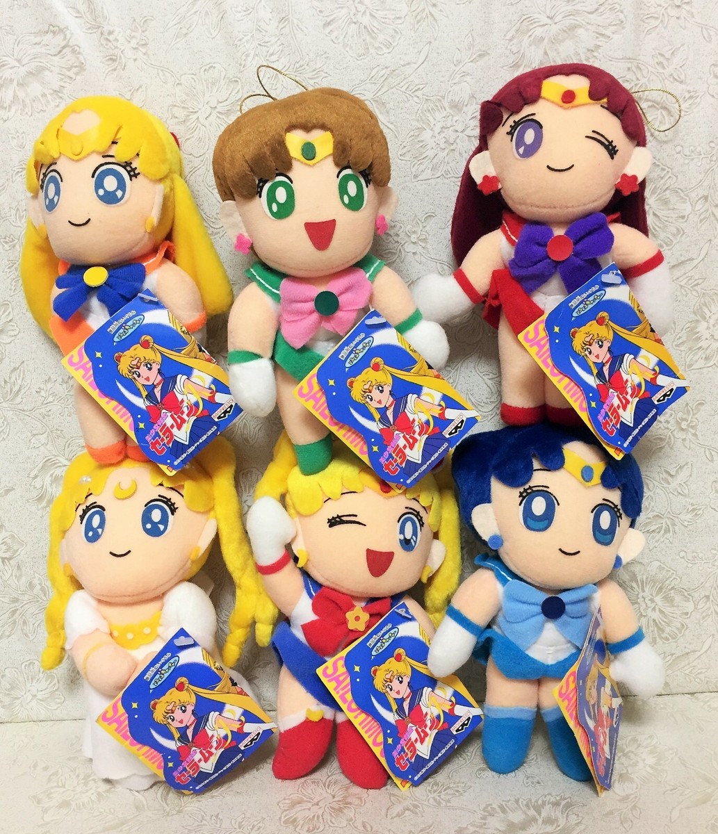 NEW Sailor Moon R Plush Toys 1993 Full Set of 6 Complete