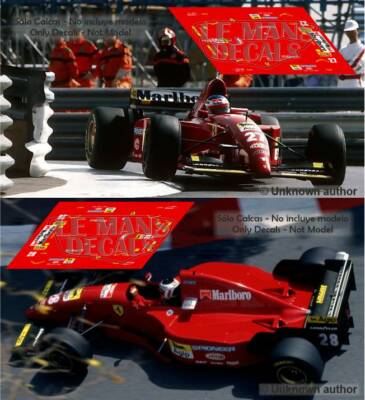 Decals Ferrari 412 T2 Monaco GP 1995 1:32 1:43 1:24 18 Berger Alesi Slot Calcas