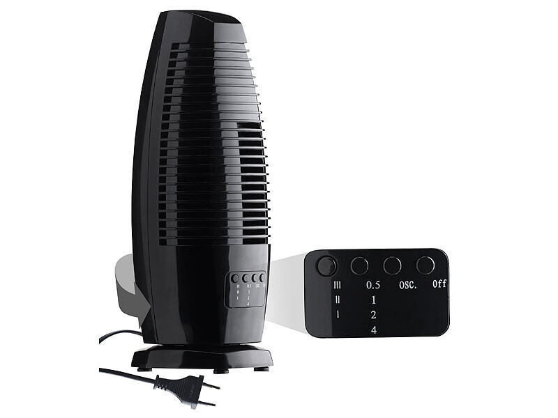Ventilateur de table design Sichler Haushaltsger en polymère robuste 25 W oscillant