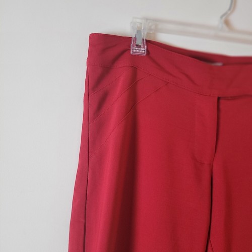 Pantalone vintage La Belle donna 9 rosso svasato retrò anni 70, 90, disco classico 56110 M - Foto 10 di 24