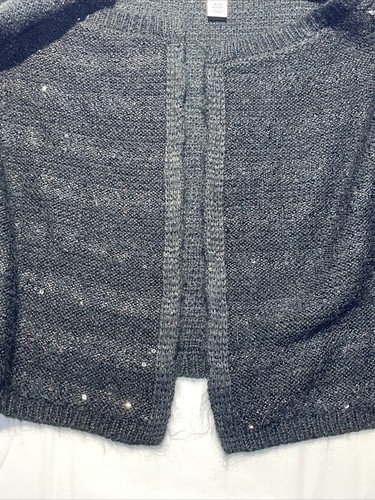 Cherokee Black Sparkling Cardigan Girls Size S/P. 6/6X - Picture 4 of 6