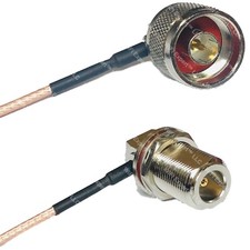 RG316 N MALE ANGLE to N Female Bulkhead Angle RF Cable Rapid-SHIP LOT