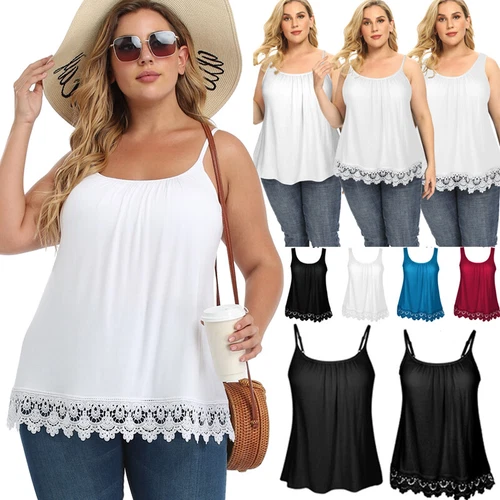 Women with Built in Bra Flowy Shelf Bra Tank Top Padded Adjustable Straps Cami - Picture 5 of 36