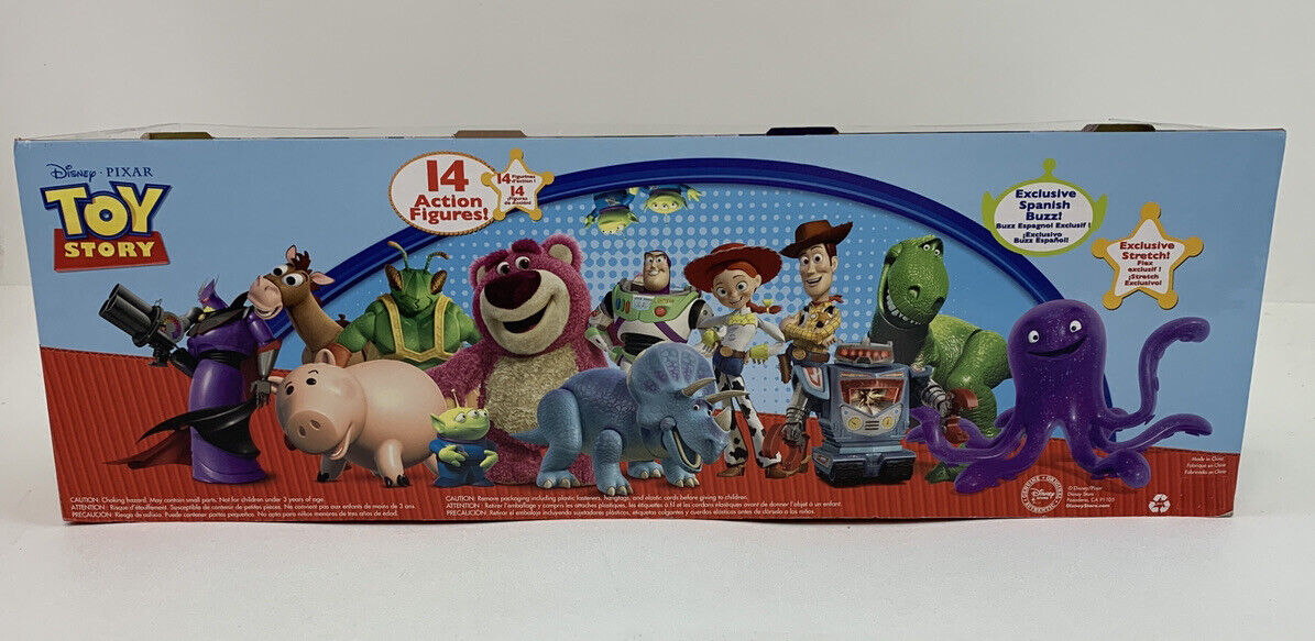 Disney Store Toy Story 14 Piece Action Figure Set W/ Spanish Speaking Buzz  RARE