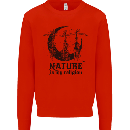 Nature Is My Religion Halloween Witch Kids Sweatshirt Jumper - Picture 79 of 87