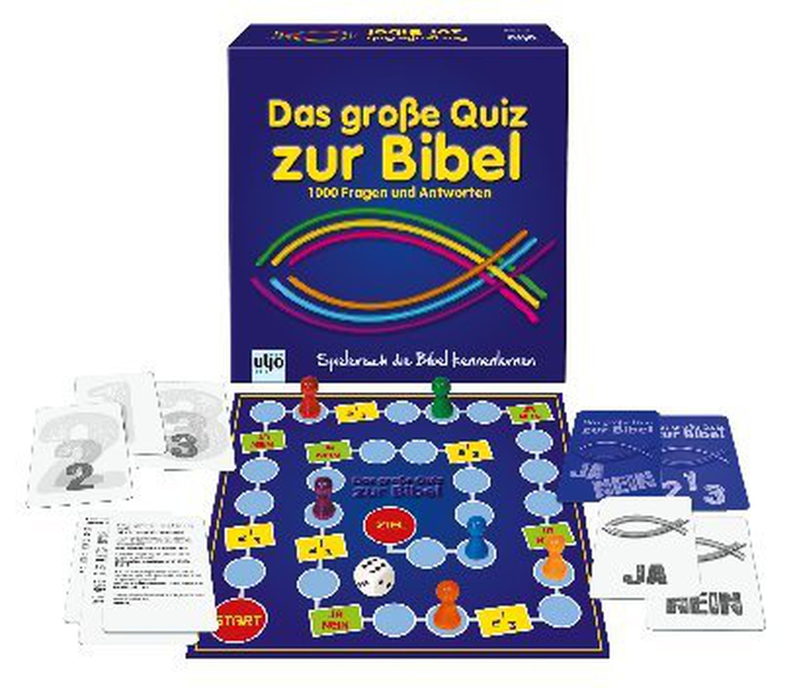 Gesellschaftsspiel 'Das große Quiz zur Bibel', ab 7 Jahre - Brettspiel/Quizsp...