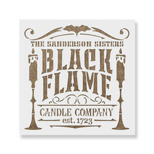 Black Flame Candle Sign Stencil - Reusable St...