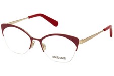 Roberto Cavalli RC5111 028 Red  Gold Semi Rimless Cat Eye Eyeglasses 53-17-135
