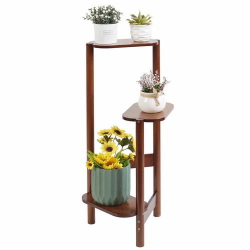 Extra Large Wood Plant Stand Flower Steady Carbonized Rack Outdoor Yard Patio - Picture 78 of 83