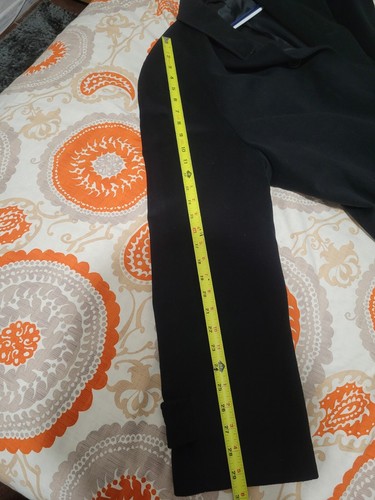 Mario Ferretti mens Black cashmere overcoat jacket made in Italy high quality XL - Picture 11 of 11