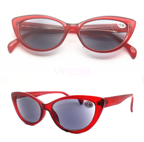 SALE Ladies Cat Eyes Magnifying Tinted Sunglasses Reading Glasses Nerd Spectacle - Picture 5 of 8