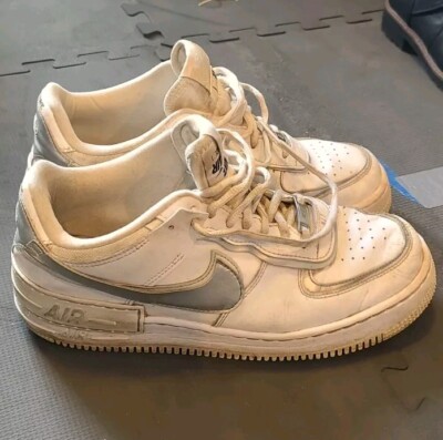 Nike Air Force 1  White Shoes  Mens Size 10 - White with Silver swoosh