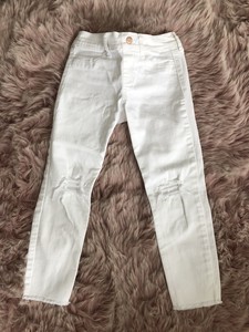 white jean jeggings