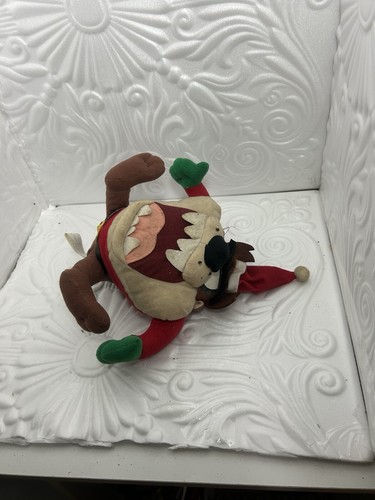 Peluche peluche giocattolo Looney Tunes Taz diavolo della Tasmania in costume da Babbo Natale - Foto 9 di 14
