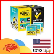 Fresh Scented Lens Wipes - 300 Pre-Moistened Cleaning Wipes for All Screens