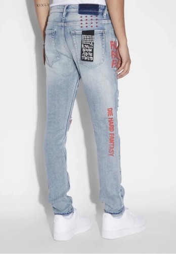 Ksubi Van Winkle Lion jeans 31x31 light blue trashed destroyed punk rocker - Picture 19 of 22