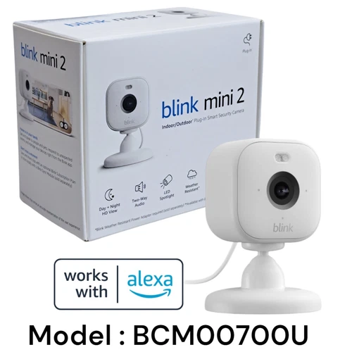 Blink Mini 2 Indoor and Outdoor Plug-in smart security camera HD night