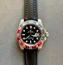 High Quality Real Sailcloth Waterproof Watch Strap Blue Stitch