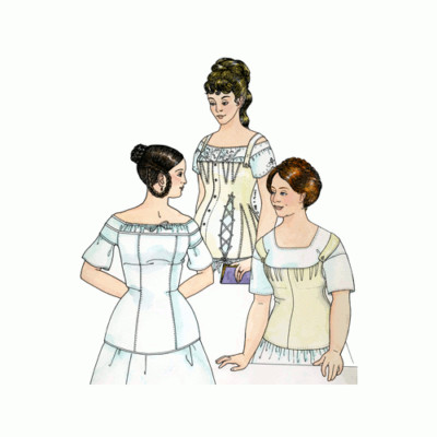 Past Patterns 0705 -  19th Century Stays Sewing Pattern bust sizes 32-42