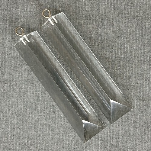 Lucite Acrylic Chandelier Prisms 6" Plastic Prism Beveled Triangle Sconce 2 Pcs - Picture 2 of 7