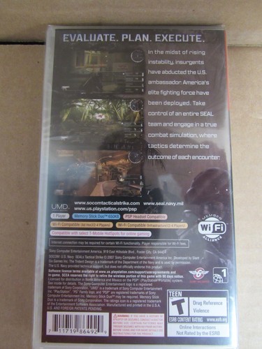NUOVO SIGILLATO PSP SOCOM U.S. NAVY SEALS TACTIAL STRIKE GAME (29FL) - Foto 2 di 4