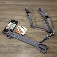 Katzengarnitur aus Leder,Leine & Geschirr SET, Karlie,Katzengeschirr,Strass,Grau