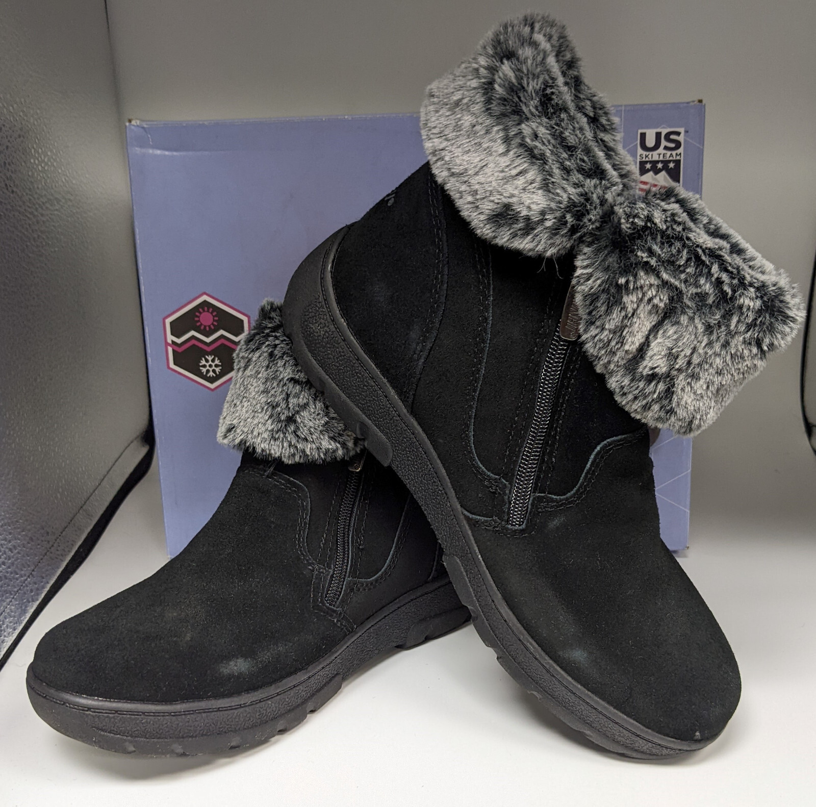 khombu black suede boots