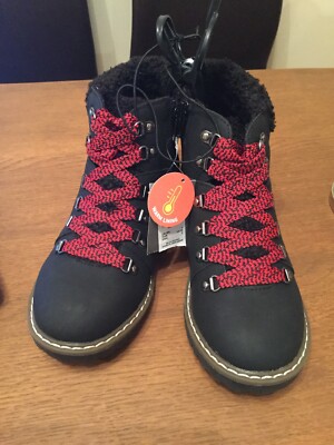 Childrens Primark Black All Weather Boots Warm Lining Waterproof