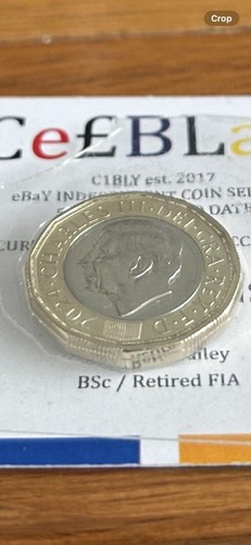 SELTENE 2024 KÖNIG CHARLES III BUNC BIENEN £1 LEFTIE/LEFTY GEFRÄSTER RAND MÜNZE.