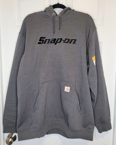 SNAP ON TOOLS CARHARTT EMBROIDERED LOGO GRAY HOODIE SWEATSHIRT PULLOVER MEN'S - 第 1/6 張圖片