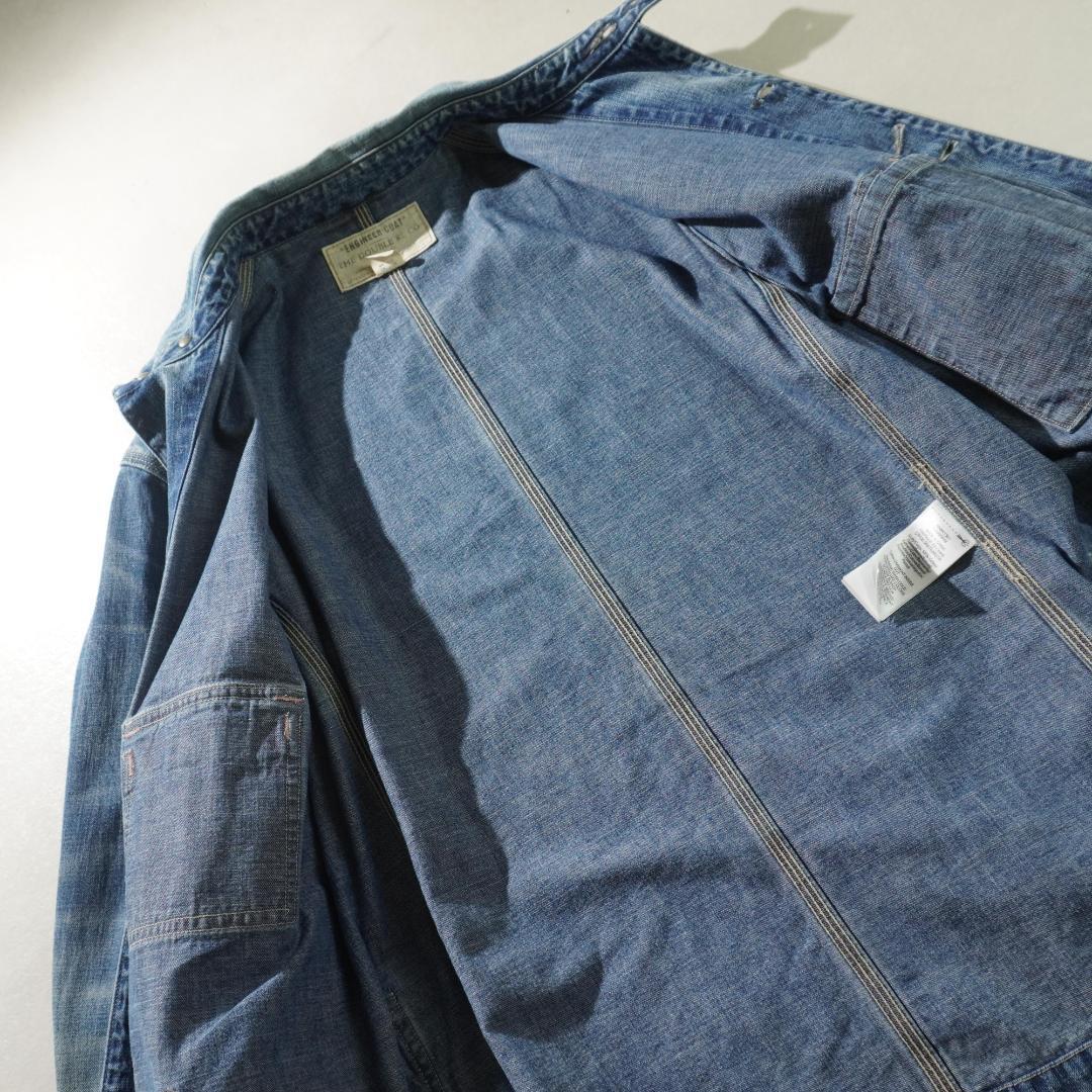 Rare RRL Ralph Lauren Engineer Denim Jacket Coat/Fw464 Men