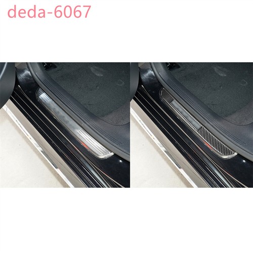 4×Carbon Fiber Door Sill Scuff Guard Plate Cover For Benz E Class W213 2016-2022 - Picture 5 of 16