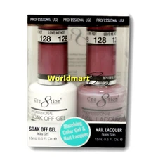 Cre8tion GelColor Matching Polish Soak Off 0.5fl.oz Duo 128- Love Me Not