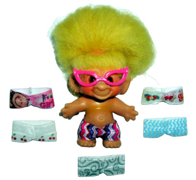 DAM/SCANDIA TROLL CLOTHES LOT OF 6 PANTIES & GLASSES FOR 2 1/2'' - 3''. #29