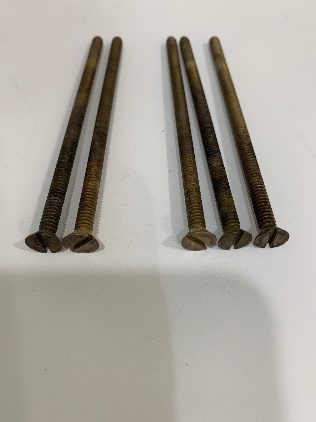 4'' x 3/16'' Solid Brass Slotted Countersink Head Machine Screws Set Of