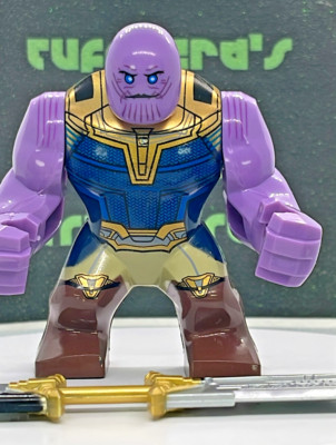 Custom PAD Printed LEGO THANOS Variant 2 BIG FIG Minifigure